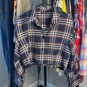 Buttoned Down Crop Top Shirt